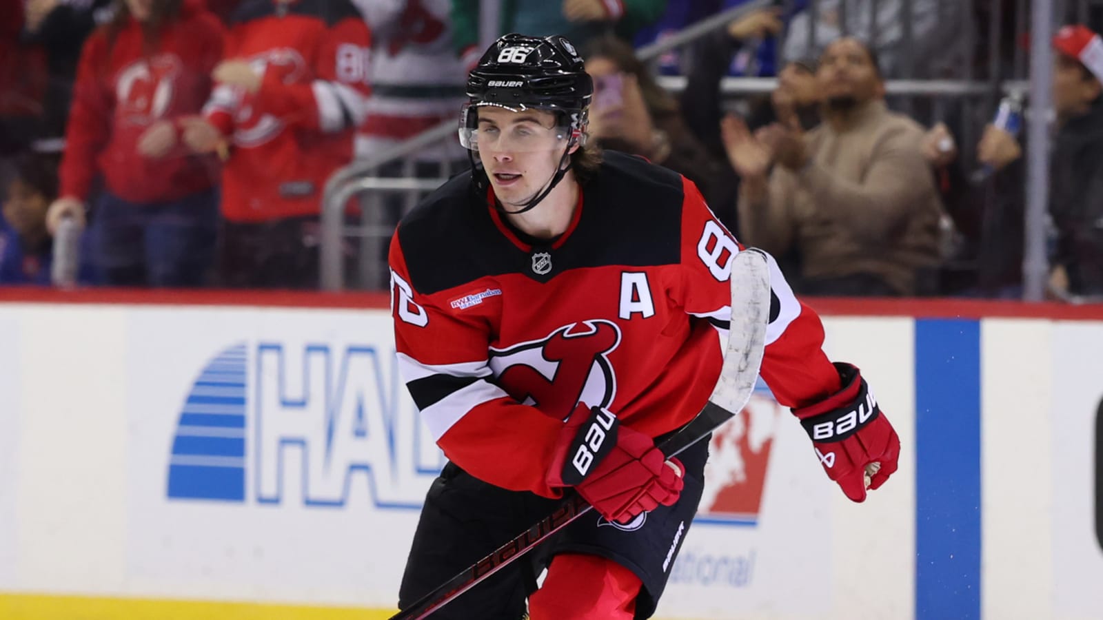 MUST SEE: Devils Troll Rangers Mid-Game, Jack Hughes Laughs | Yardbarker