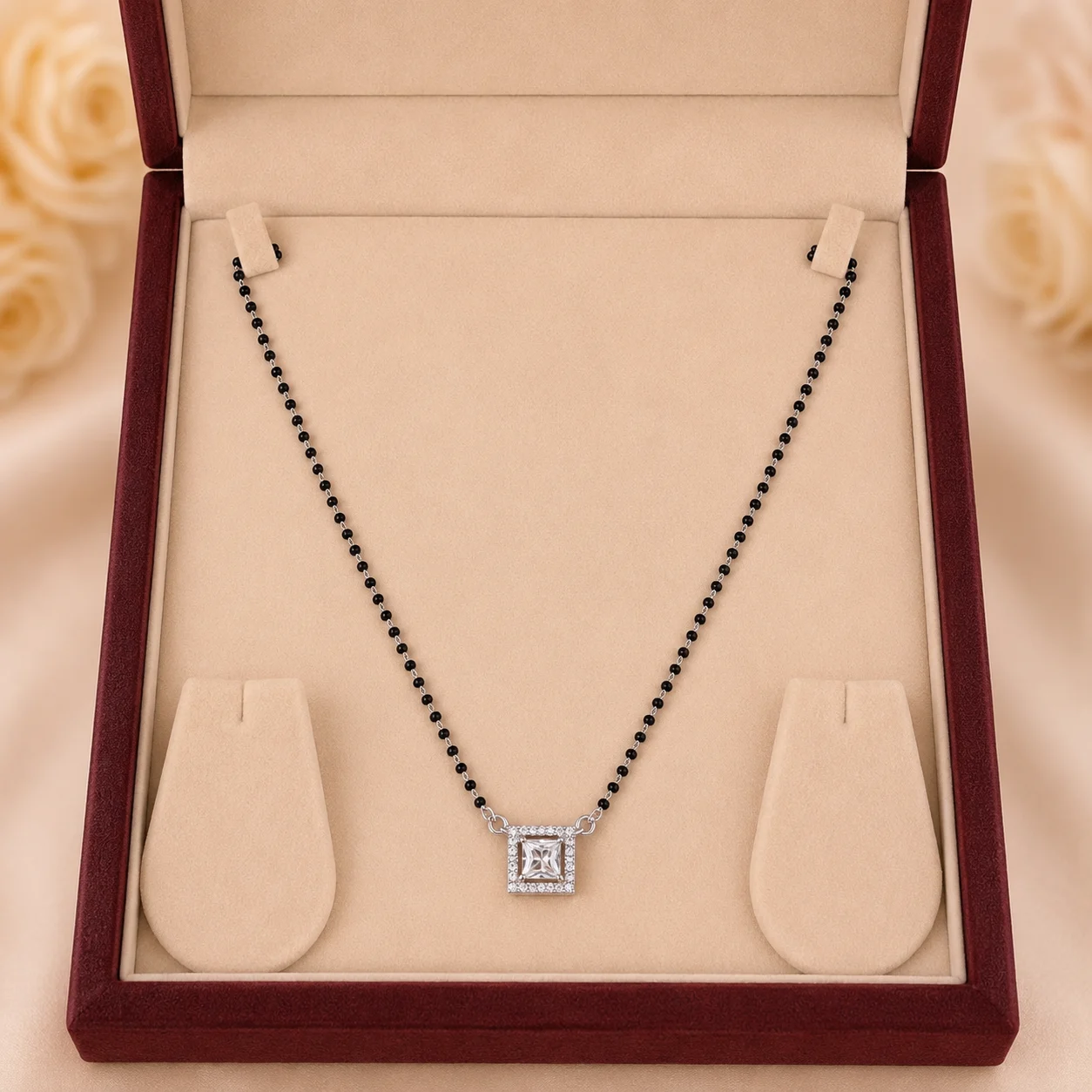 Square Solitaire Mangalsutra