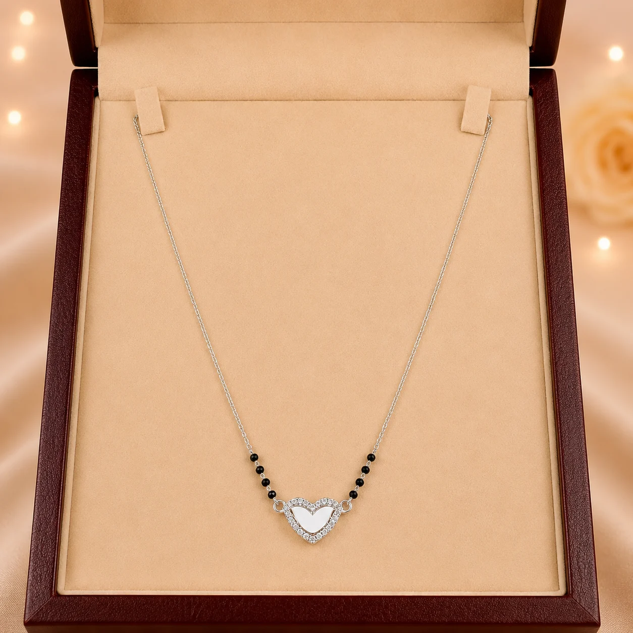 Mother of Pearl Heart Mangalsutra