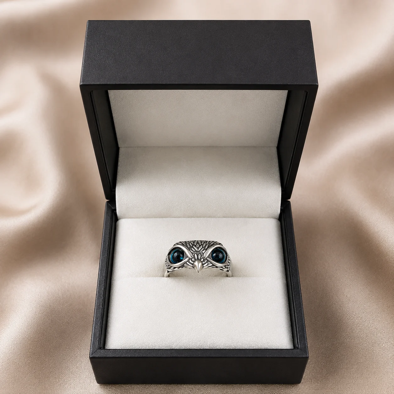 Owl Statement Silver Ring