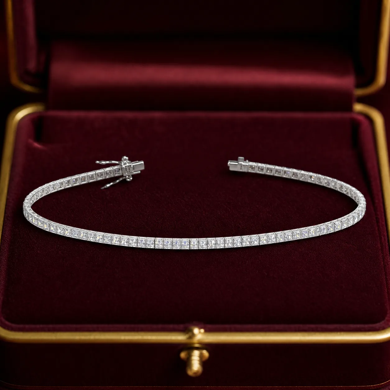Silver Princess CZ Open Tennis Bracelet