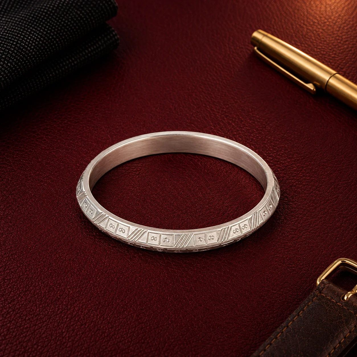 Silver Diagonal Line Kada