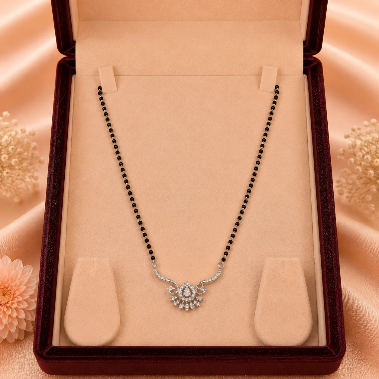 Swirl Pear Fan Mangalsutra