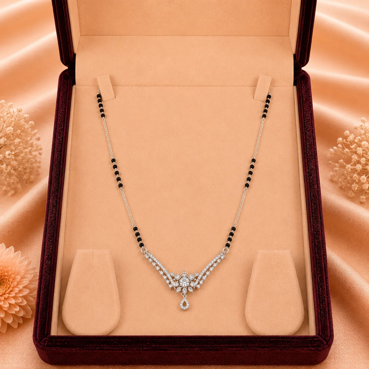 Baguette V Drop Mangalsutra
