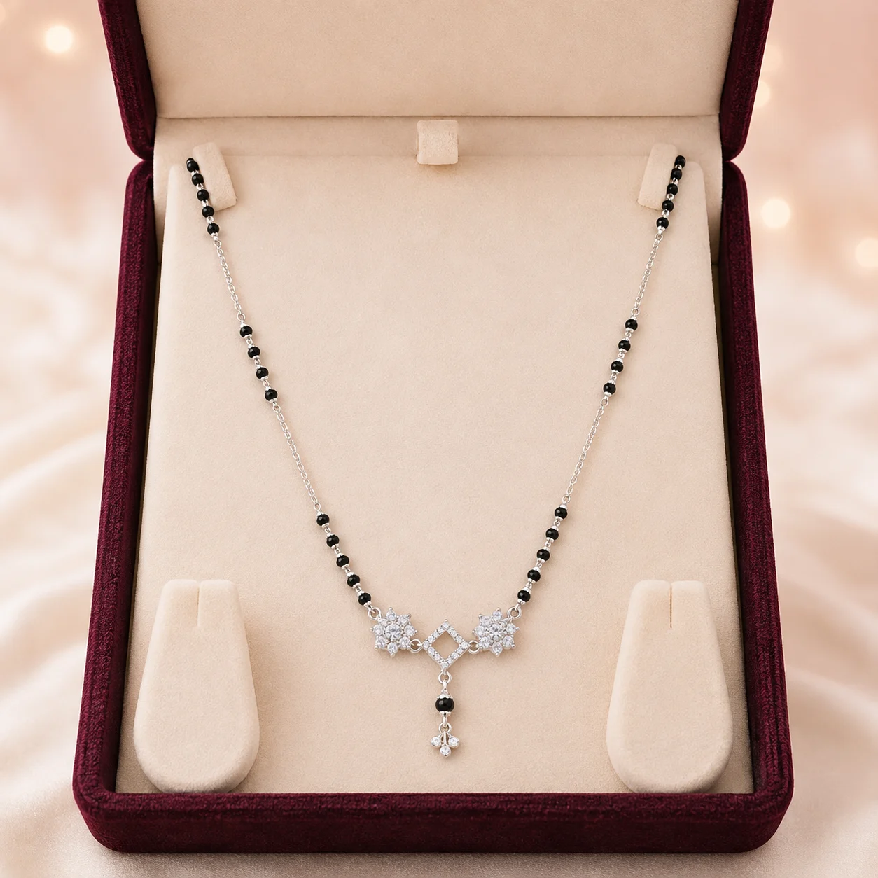 Diamond Flower Duo Mangalsutra