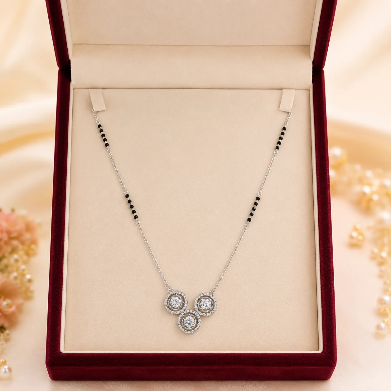 Triple Round Cluster Mangalsutra