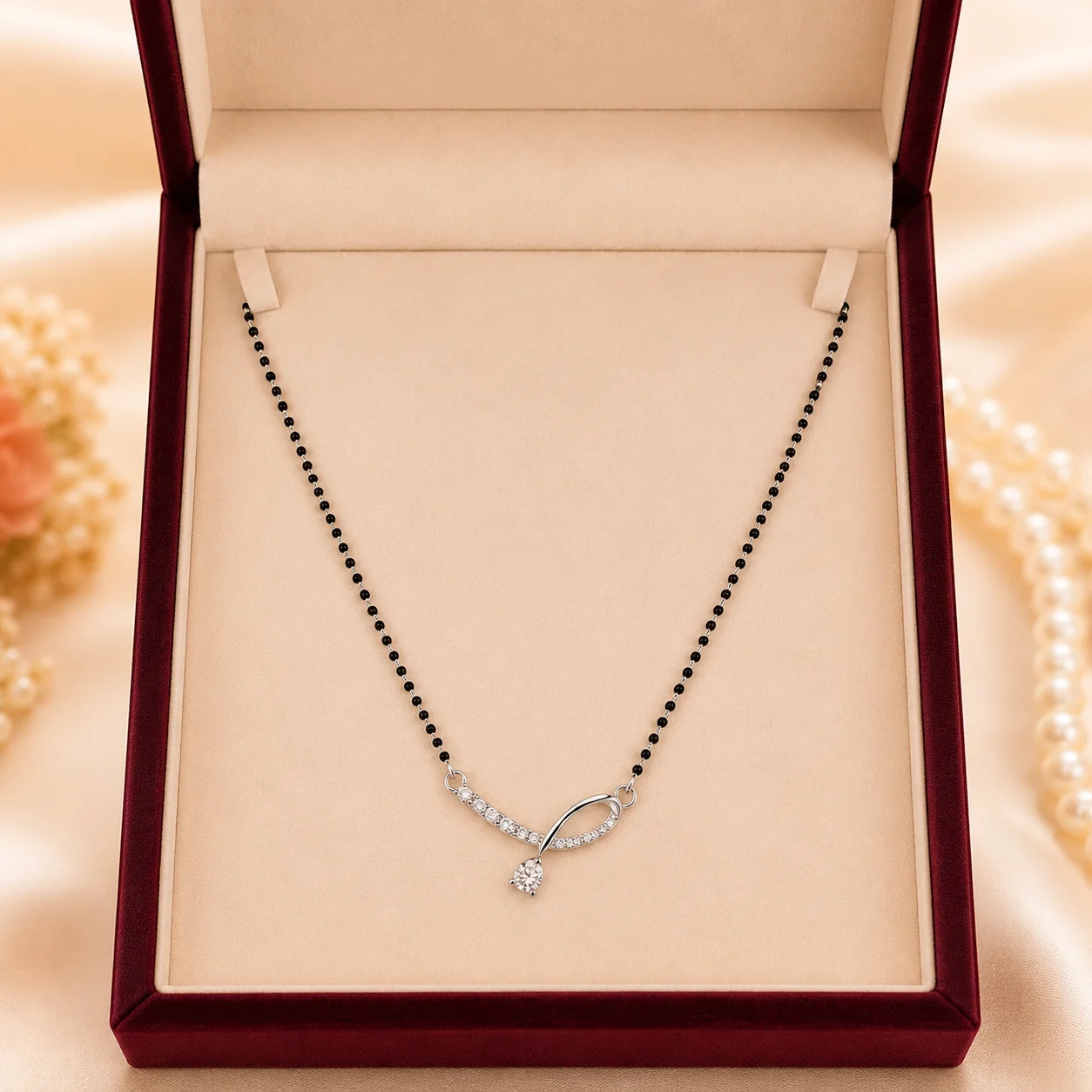 Ribbon Swoosh Mangalsutra