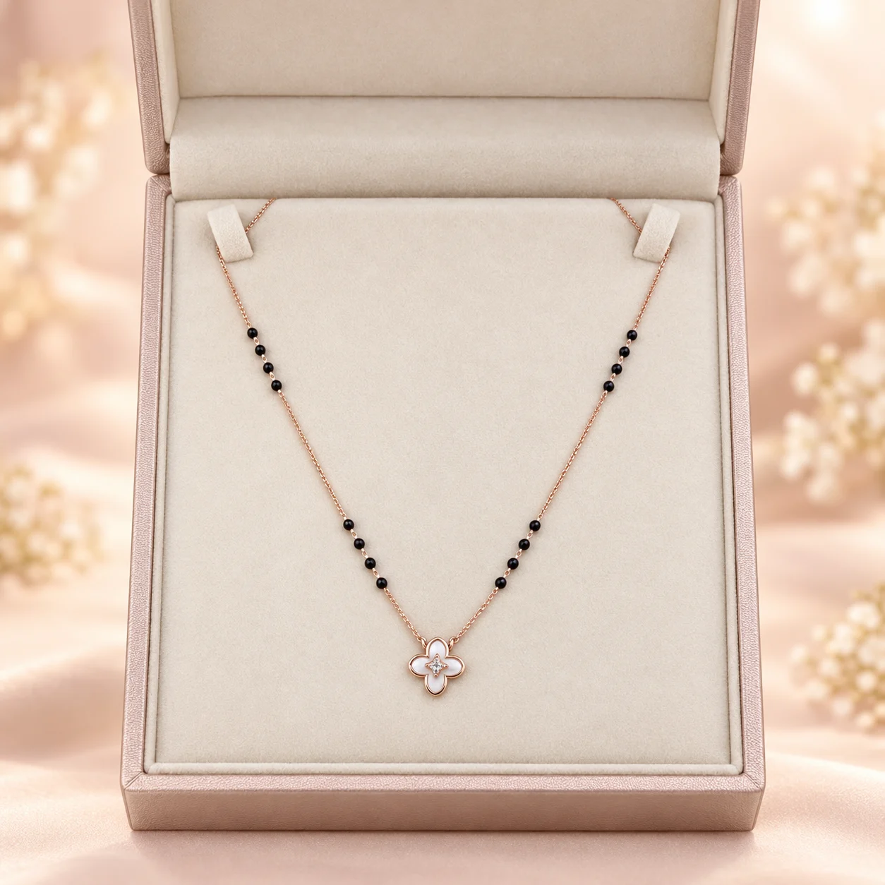 Pearl Clover Mangalsutra