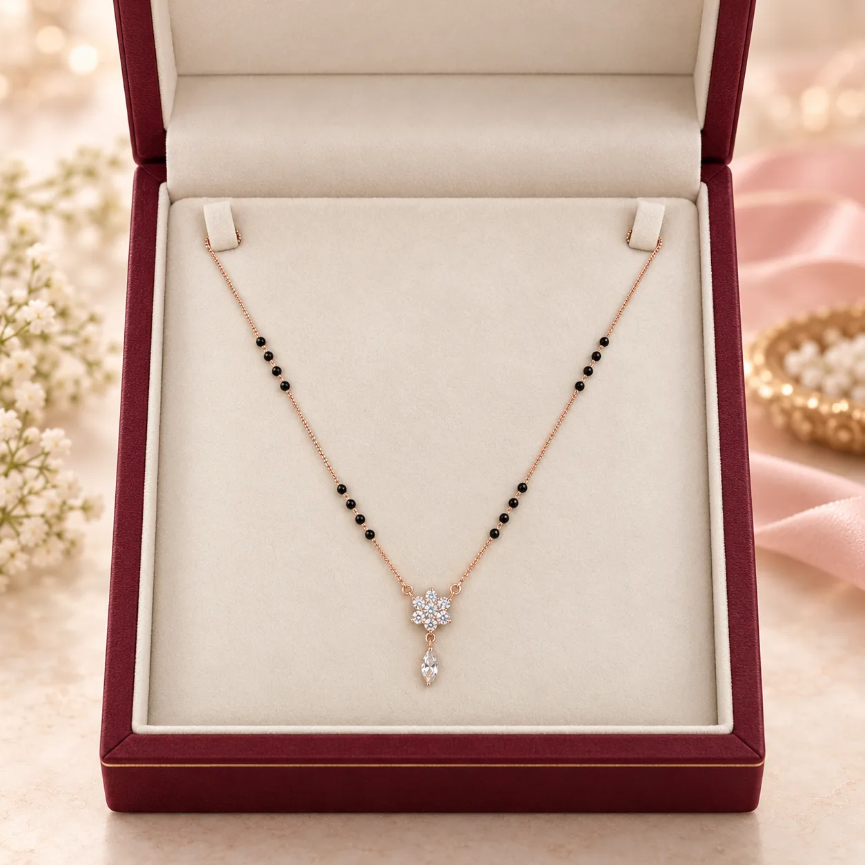 Floral Drop Mangalsutra