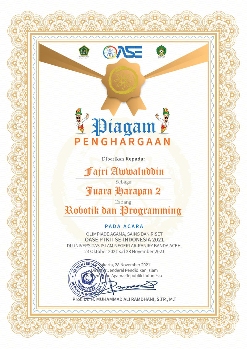 Juara Harapan 2 Robotika & Pemrograman