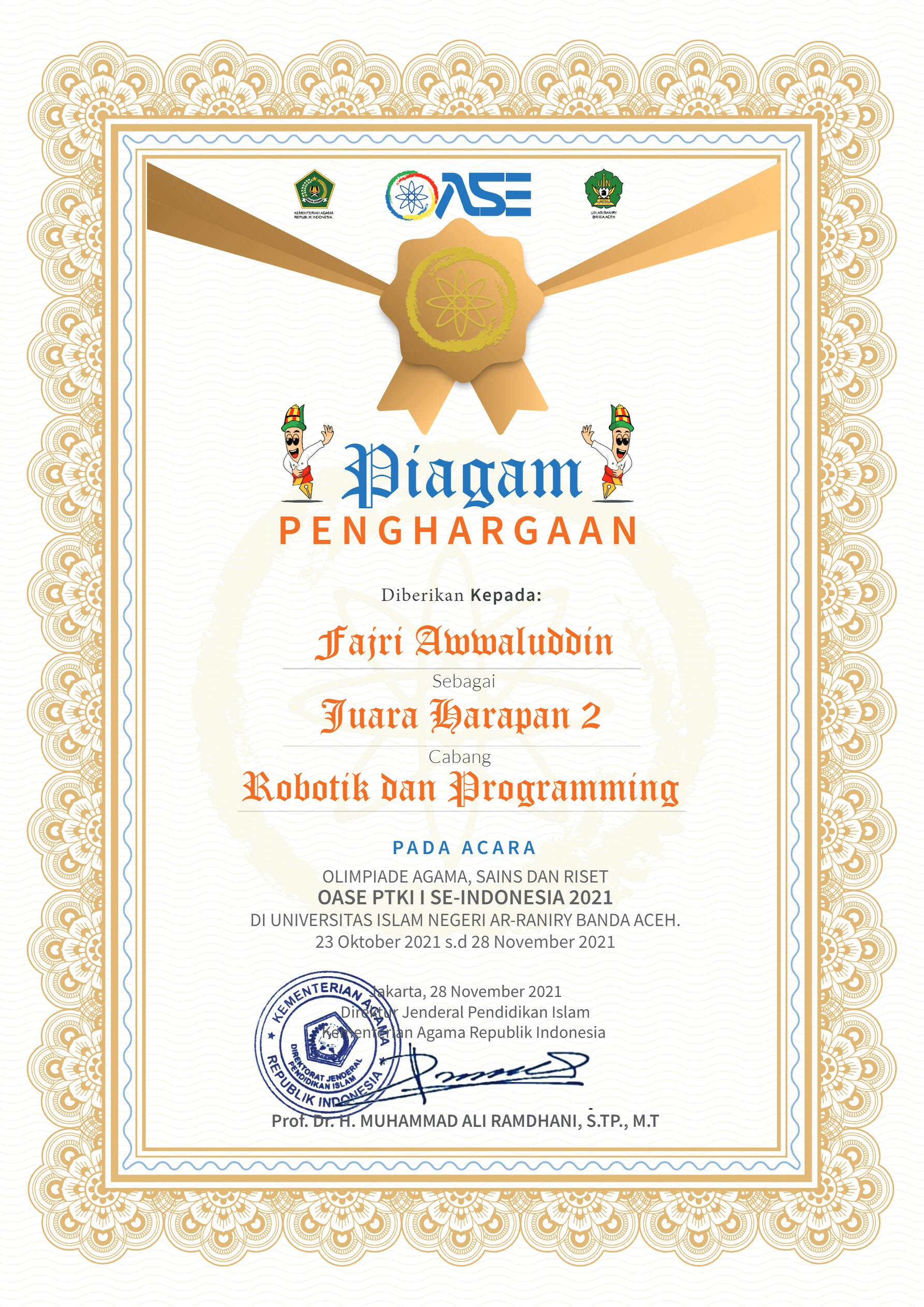 Juara Harapan 2 Robotika & Pemrograman