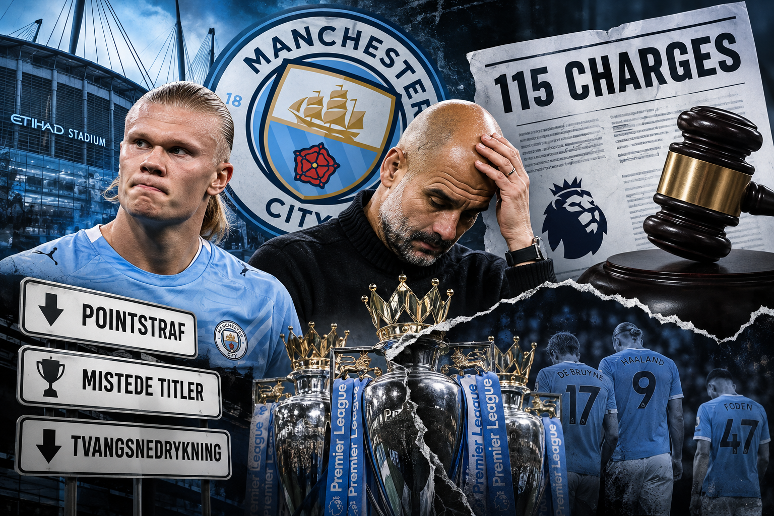 Manchester City-sagen forklaret: Tvangsnedrykning, pointstraf og mistede titler i spil