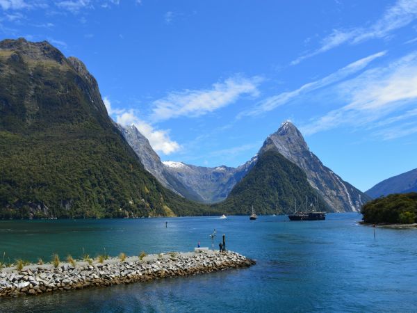 Mitre Peak en Milford Sound, Nueva Zelanda