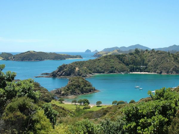 Bahía de las Islas en verano, Nueva Zelanda