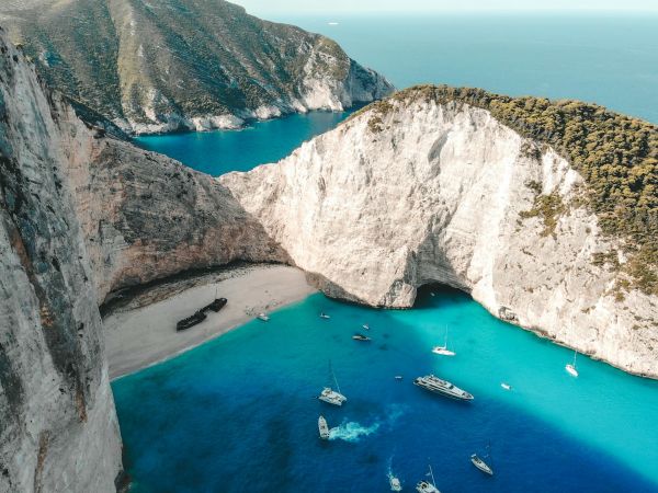 Playa de Navagio en Zante, Grecia