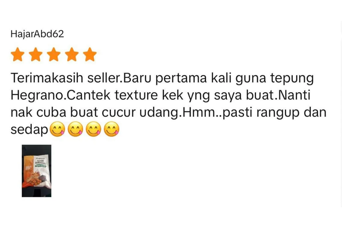 Testimoni first time guna Hegrano
