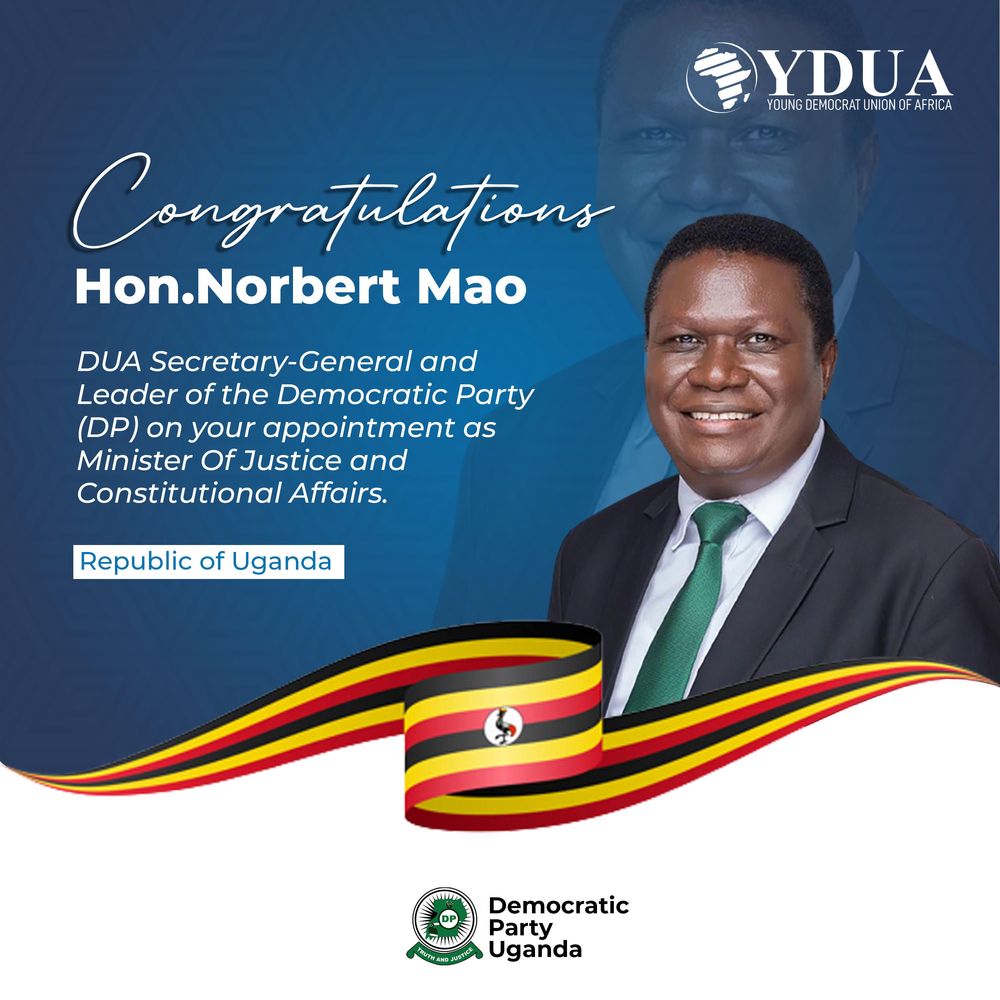 YDUA Congratulates Hon. Norbert Mao