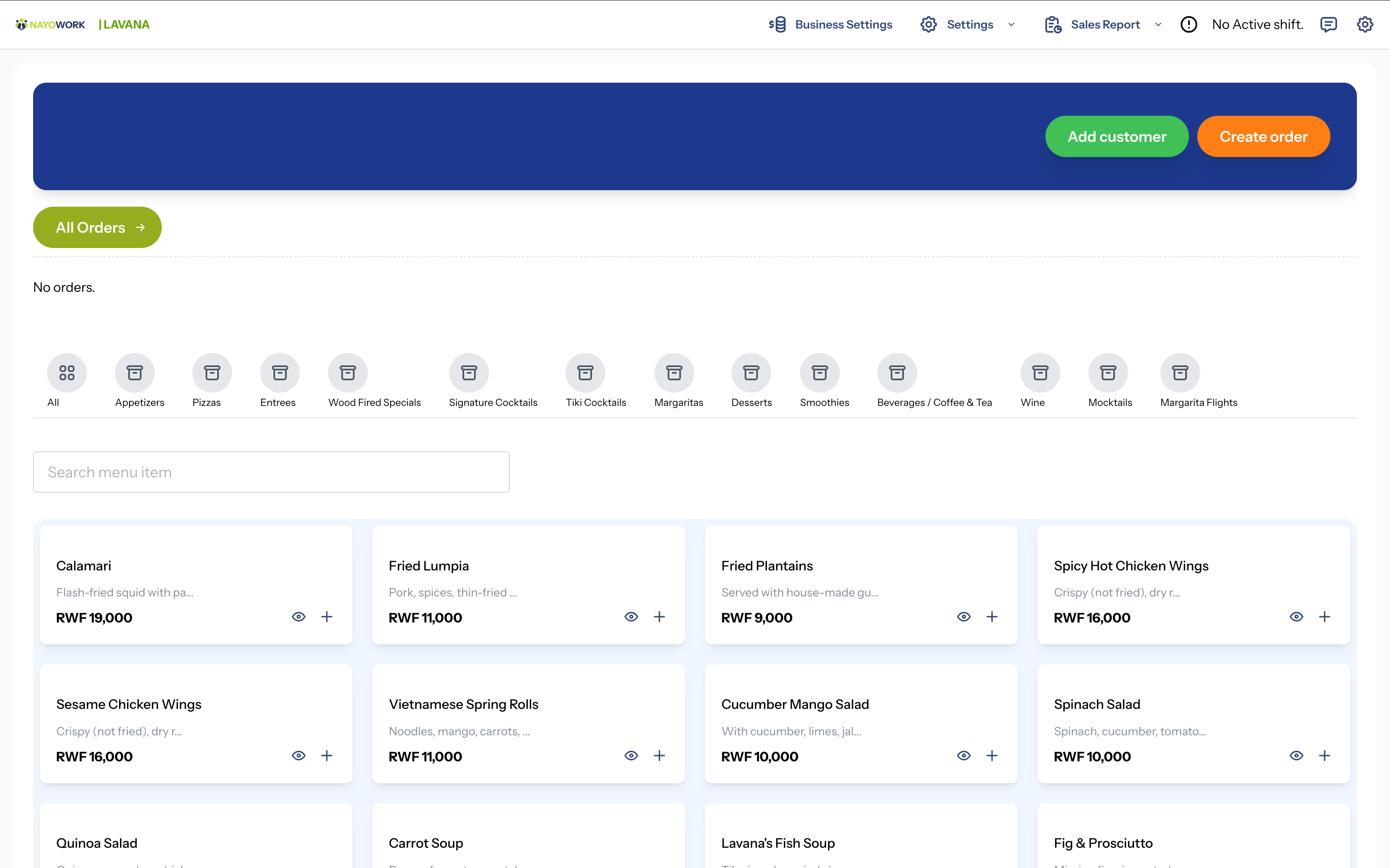 NAYO operations dashboard