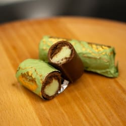 Rurki pistacja w czekoladzie