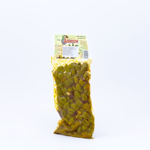 Oliwki bez pestek zielone marynowane pikantne 400 g