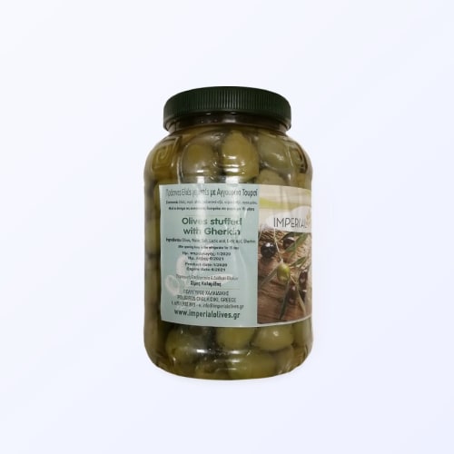 Oliwki zielone nadziewane korniszonami 1 kg