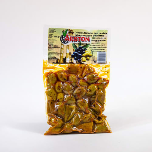 Oliwki bez pestek zielone marynowane pikantne 200 g