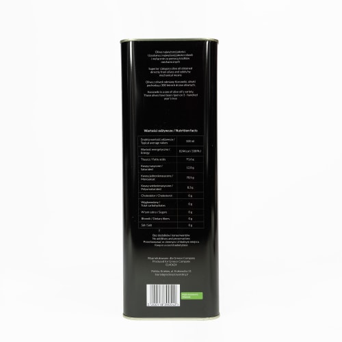 Oliwa z oliwek ZE WSI niefiltrowana Extra Virgin  wytrawna 0.2% 5 L