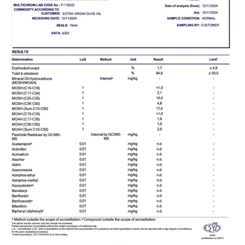 Oliwa z oliwek niefiltrowana Koronida max 0.3% 5 l