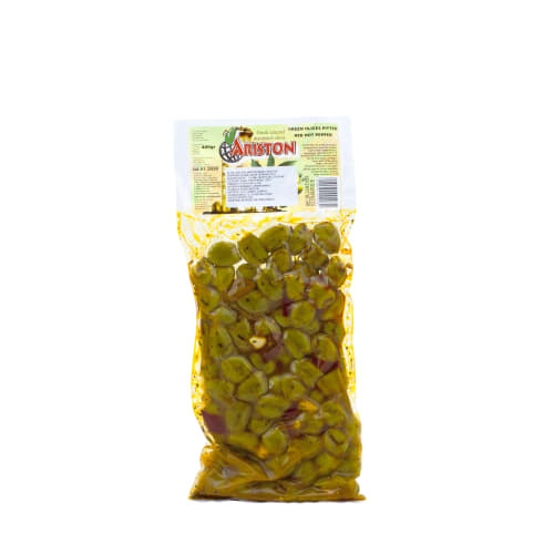 Oliwki bez pestek zielone marynowane pikantne 400 g