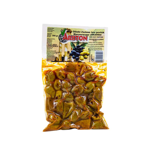 Oliwki bez pestek zielone marynowane pikantne 200 g