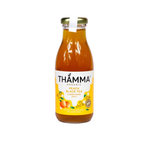 Czarna herbata mrożona z brzoskwinią i czarnym bzem 300ml