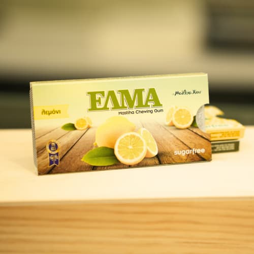 Guma do żucia bez cukru z naturalną mastyką Chios – smak cytrynowy 10x1,3 g