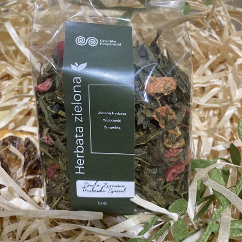Herbata Sencha Żurawina Truskawka Special 50g