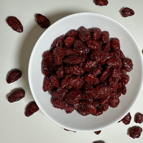 Karmelizowane migdały w jeżynach