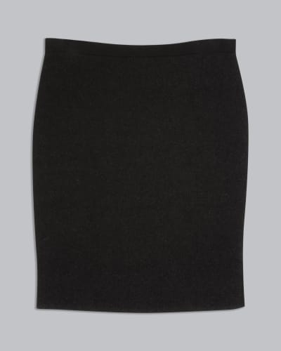 Felted Merino Cotton Diagonal Jacquard Skirt