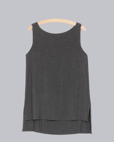 Stretch Viscose Jersey Mélange Tank