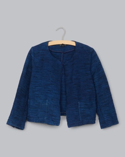 Handloomed Cotton Furrows Jacket