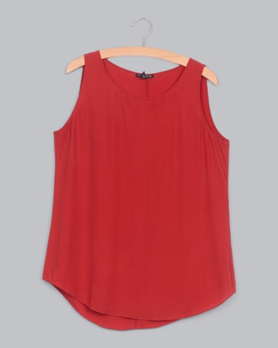 Silk Georgette Crepe Tank