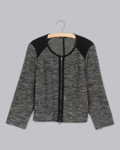 Tweedy Knitted Cotton Jacket