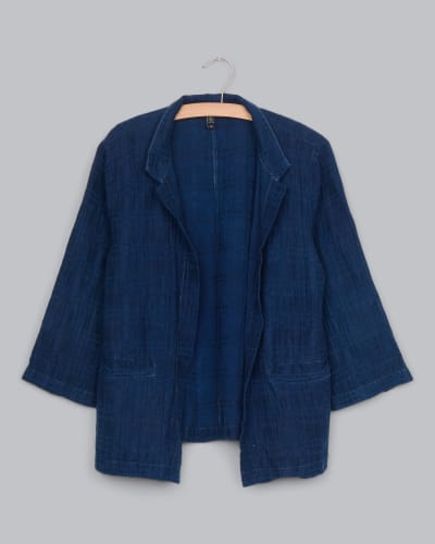 Organic Cotton Linen Divison Jacquard Jacket