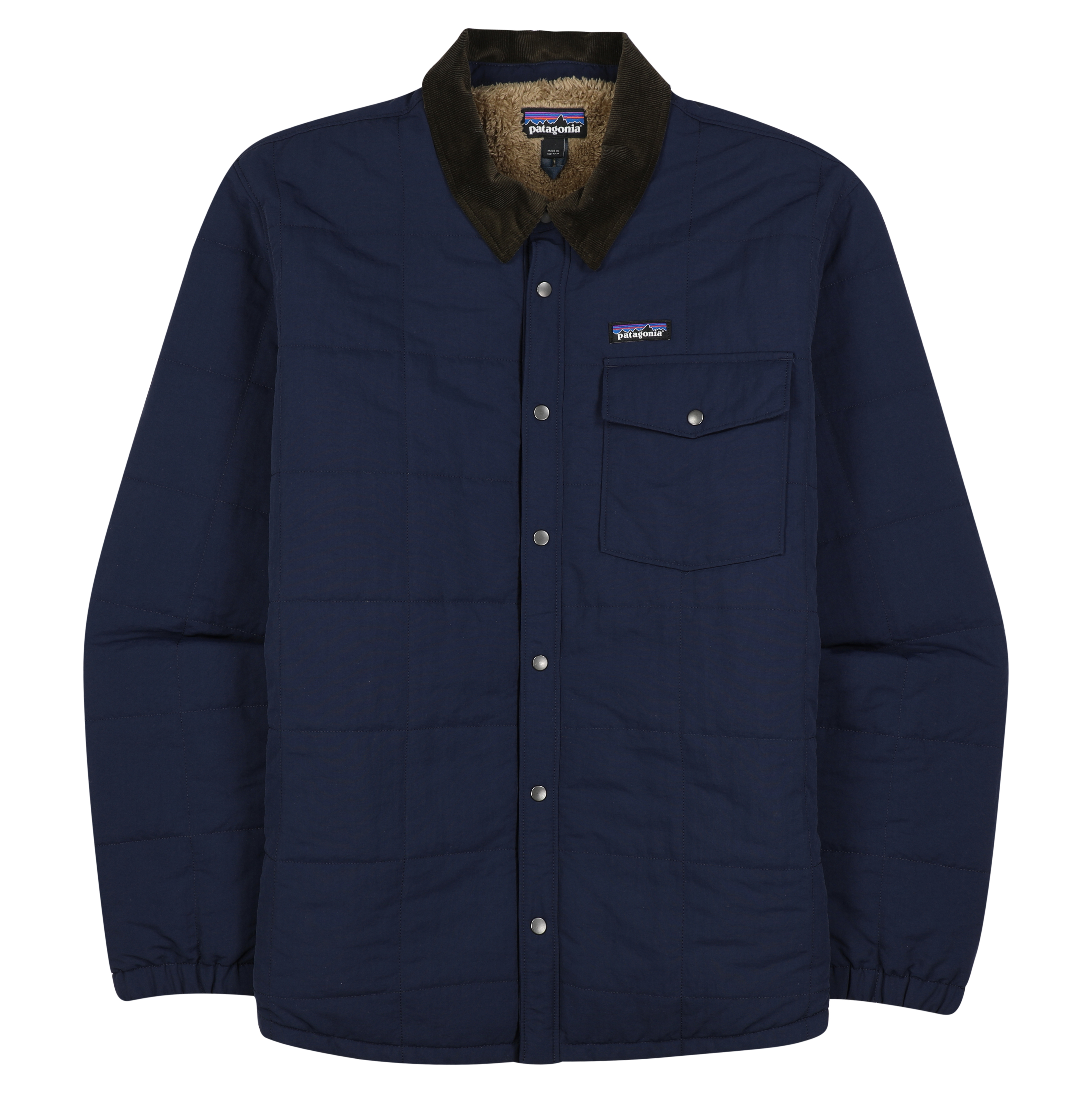 Patagonia Worn Wear Men's Isthmus Quilted Shirt Jacket New Navy - Used