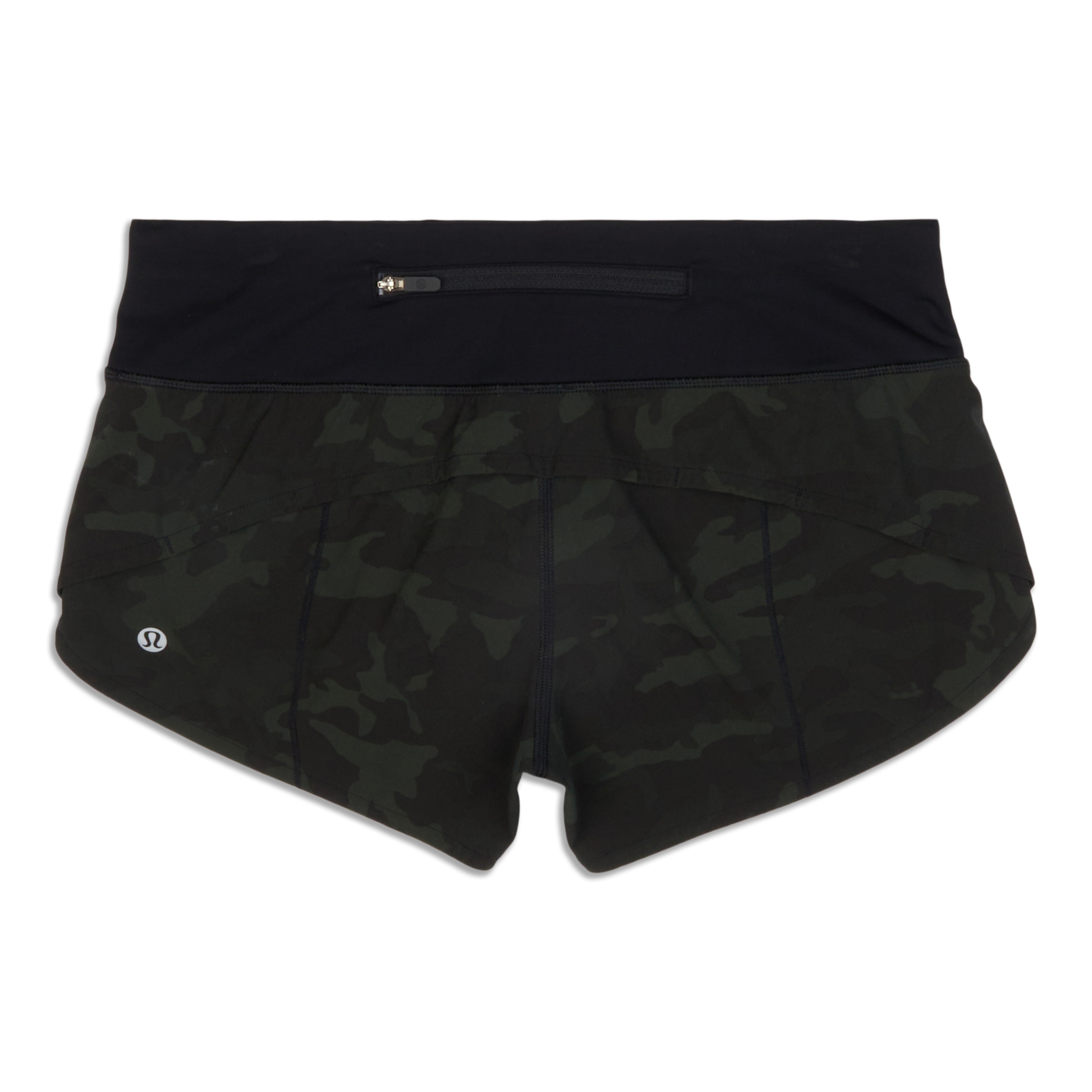 lululemon athletica, Shorts, Lululemon Speed Up Short 25 Incognito Camo Multi  Gator Green Black Size 2