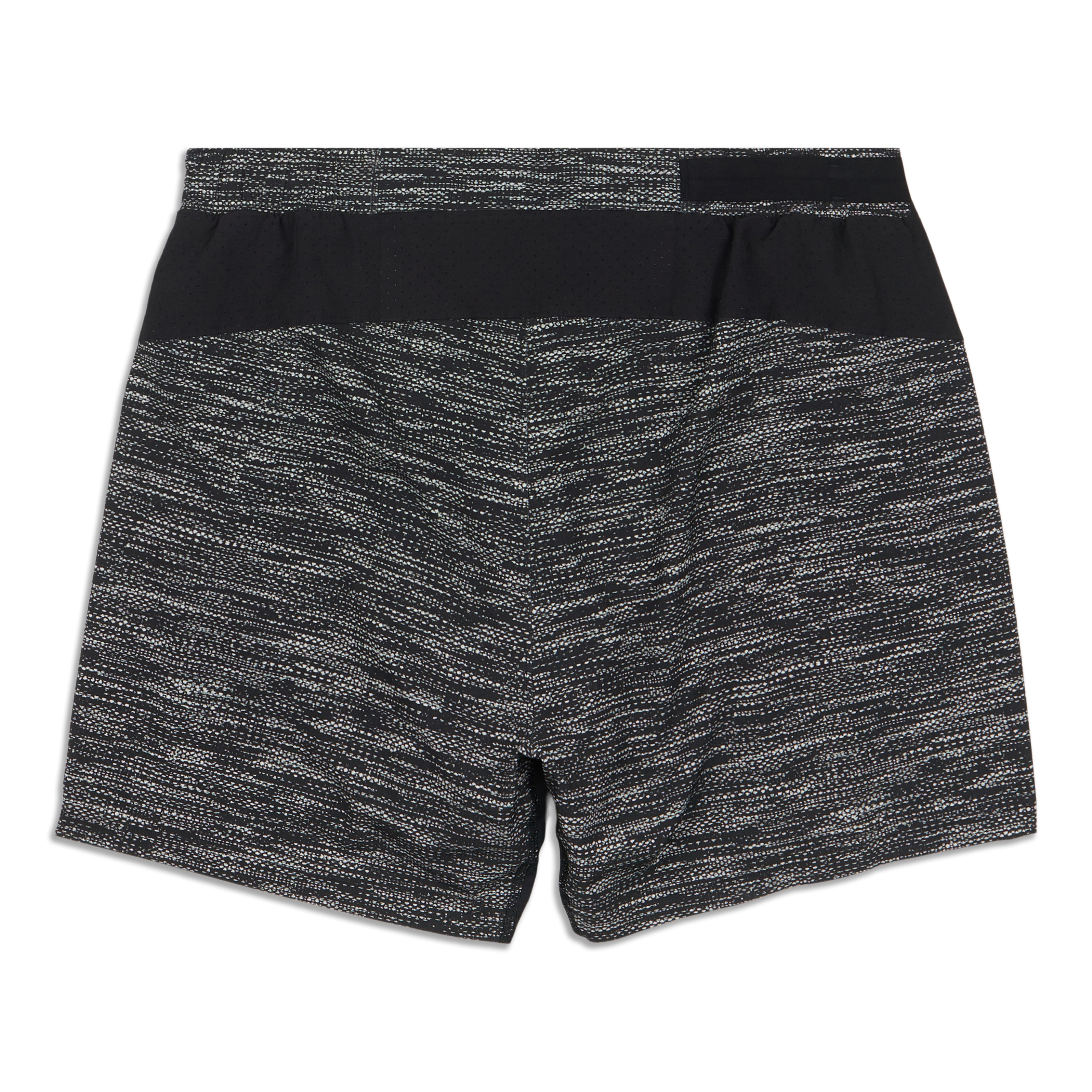 Lululemon Surge Short 6 Linerless - Black/Grey Barre Logo Pattern