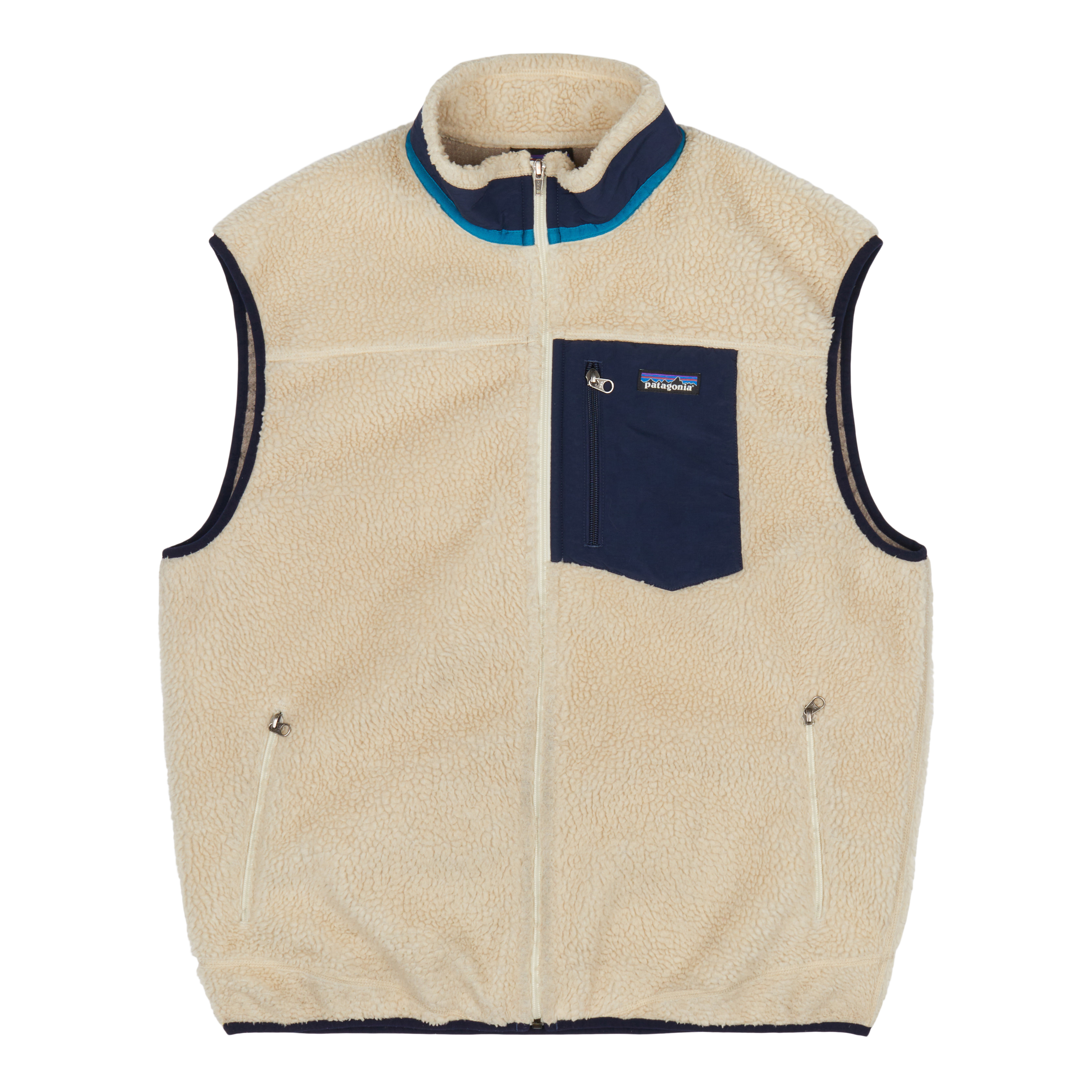 Patagonia Worn Wear Men's Classic Retro-X® Vest Natural W/Navy