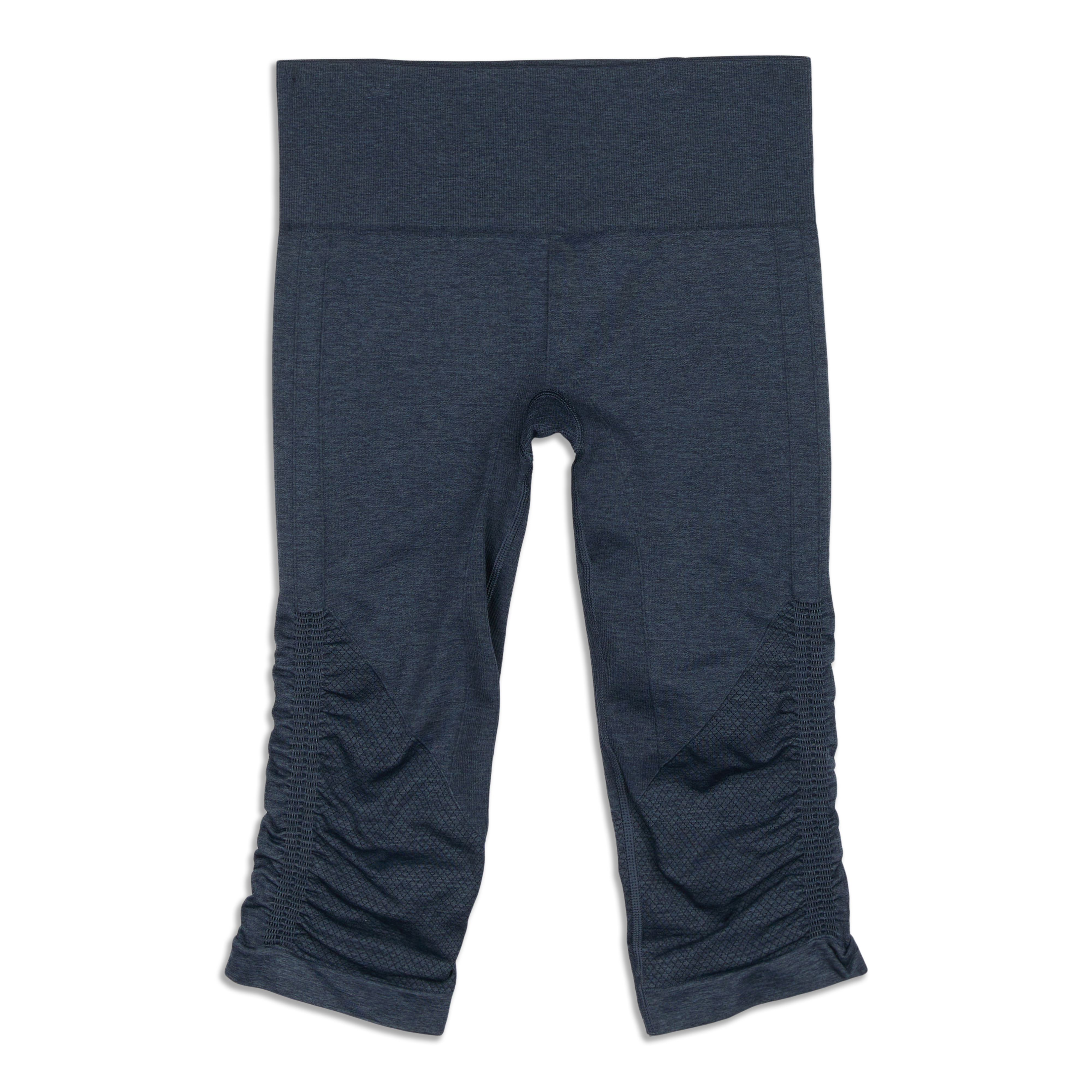 lululemon athletica, Pants & Jumpsuits, Lululemon In The Flow Crop Ii Heathered  Deep Coal Gray Leggings Seamless Pants 6