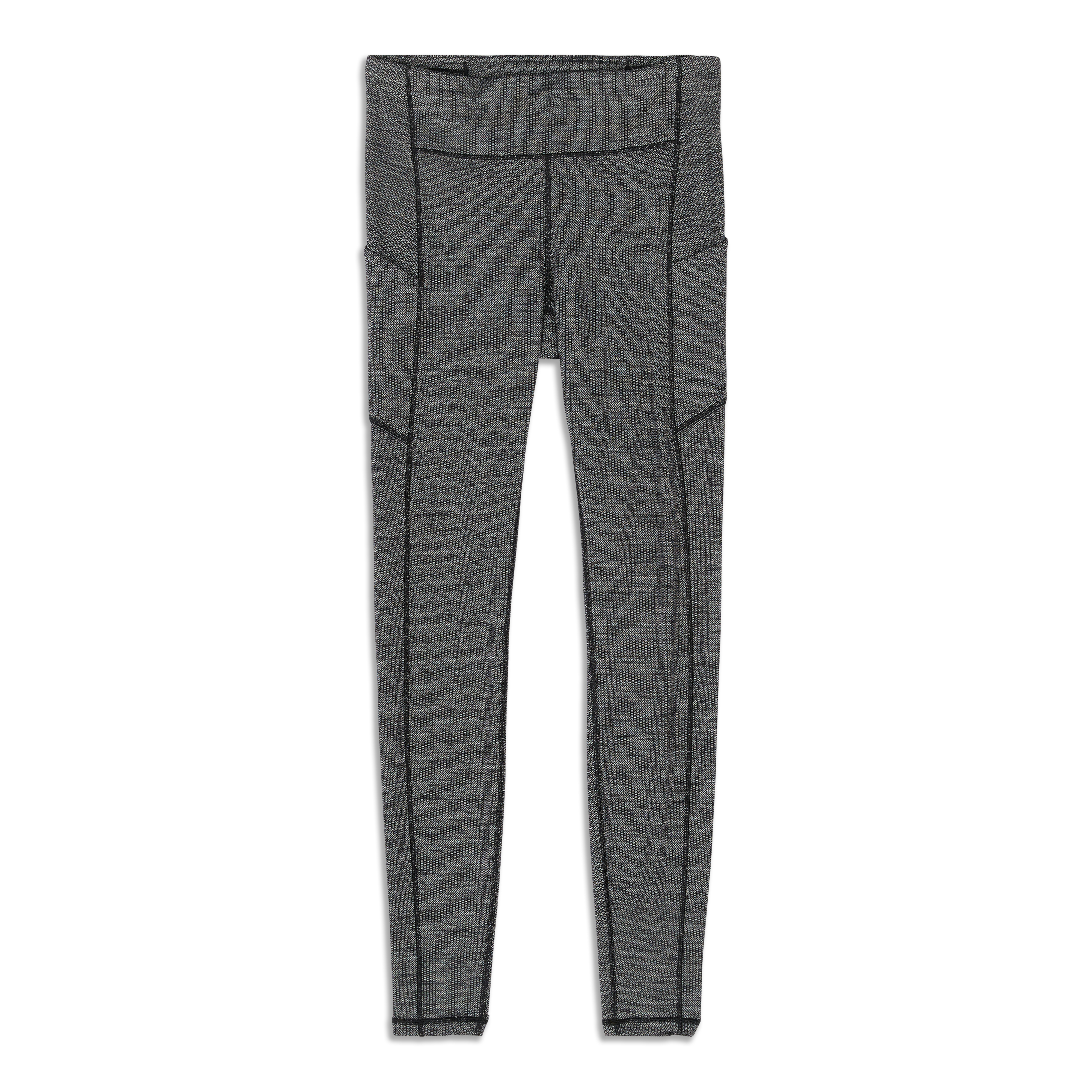 Lululemon Wunder Under Pant Hi-Rise Luon Variegated Knit Black 4