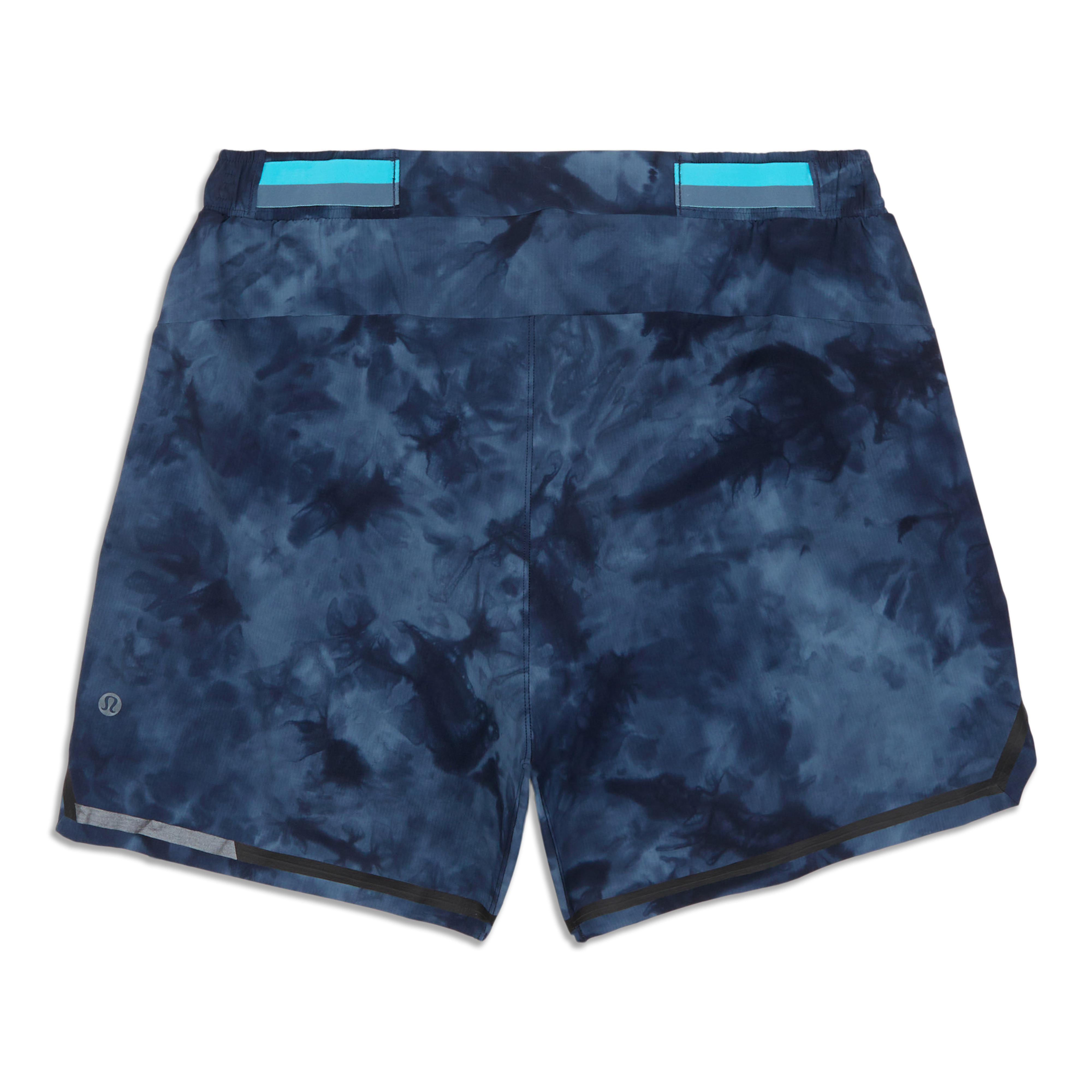 Lululemon Surge Shorts Mens M Blue City Skyscraper Print Stretch