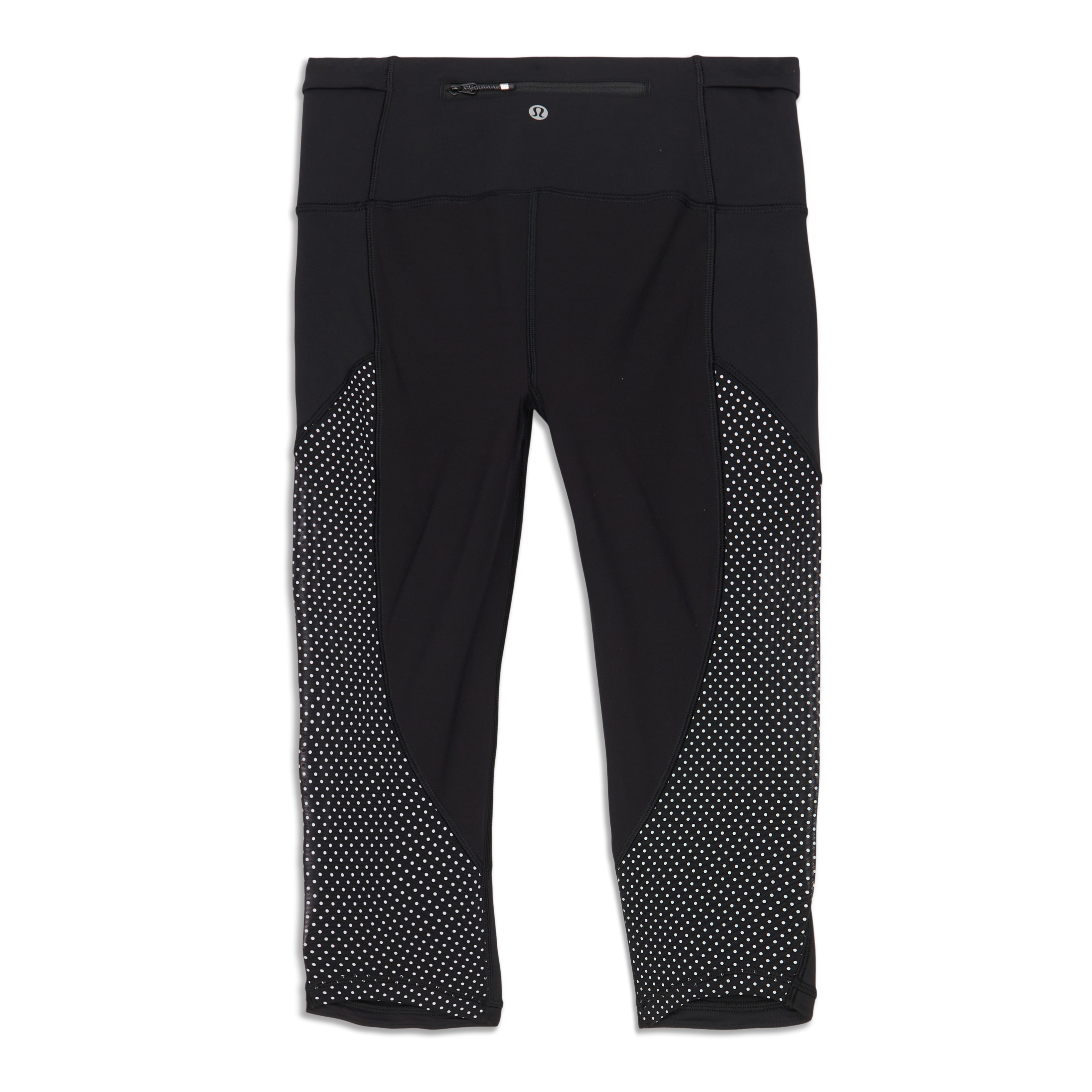 lululemon tight stuff II splatter white black scallop reflective 8