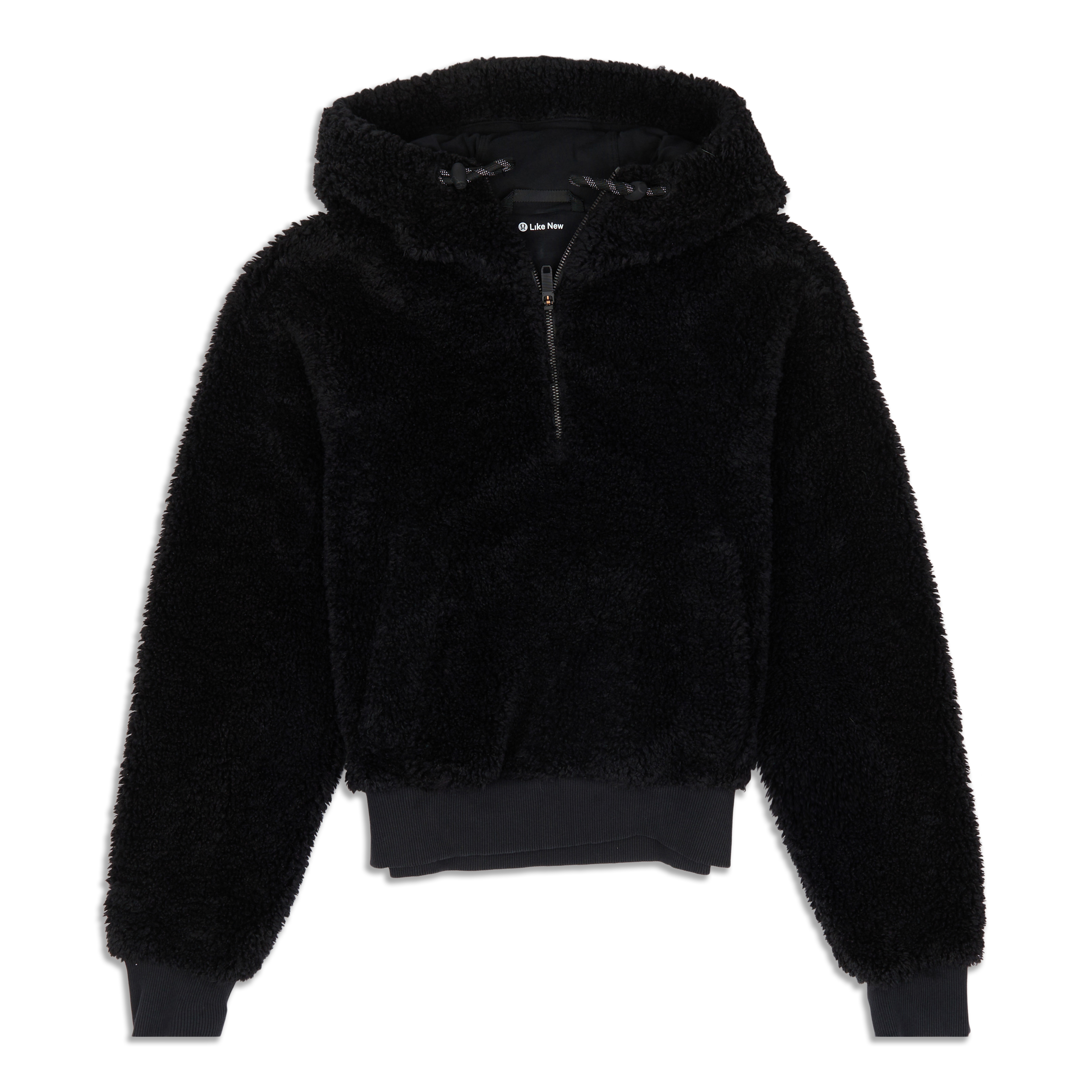 NWOT lululemon textured fleece half zipper hoodie size 12 white opal