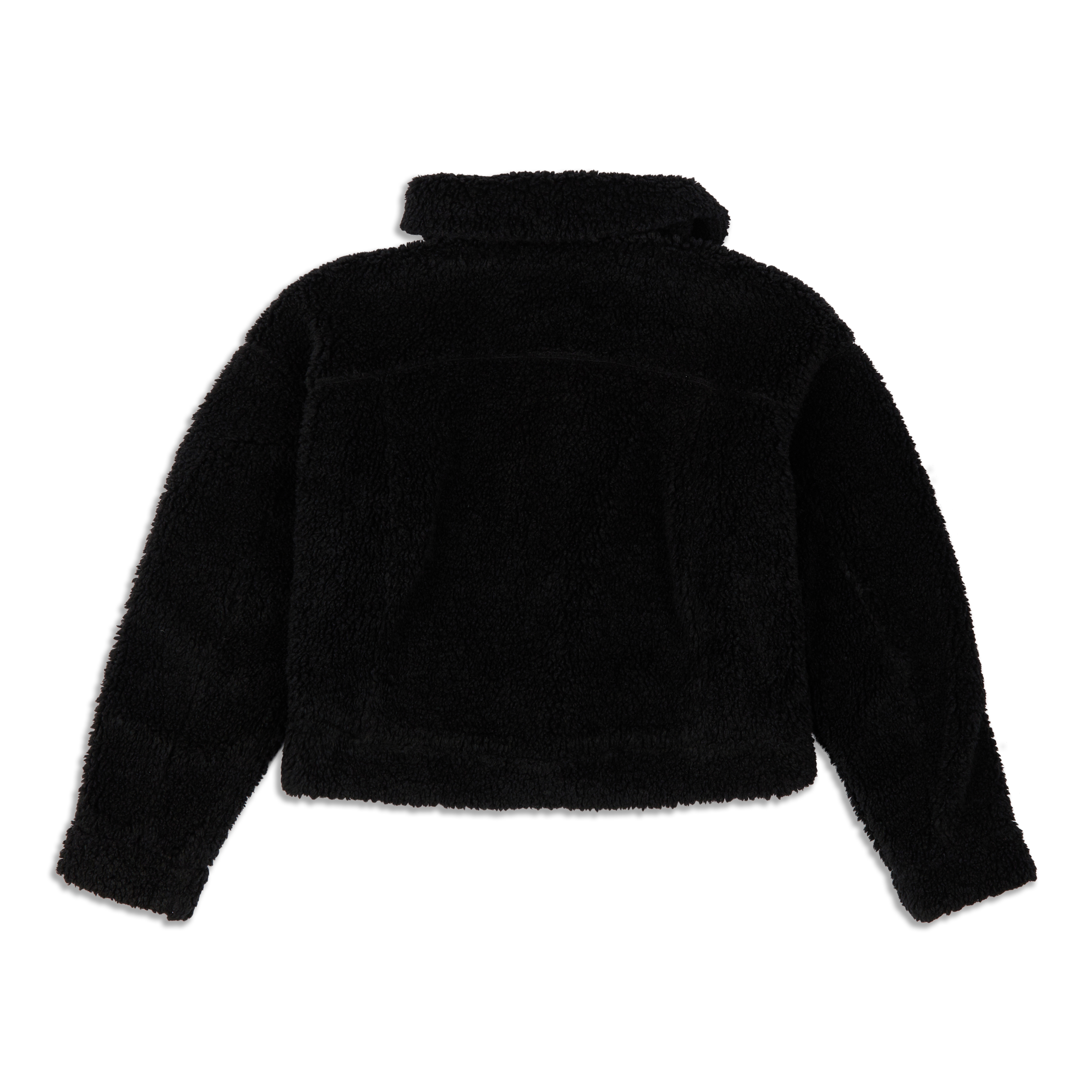 Textured Fleece Button Jacket